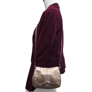 NWOT Coach Gold Metallic Leather Crossbody Bag